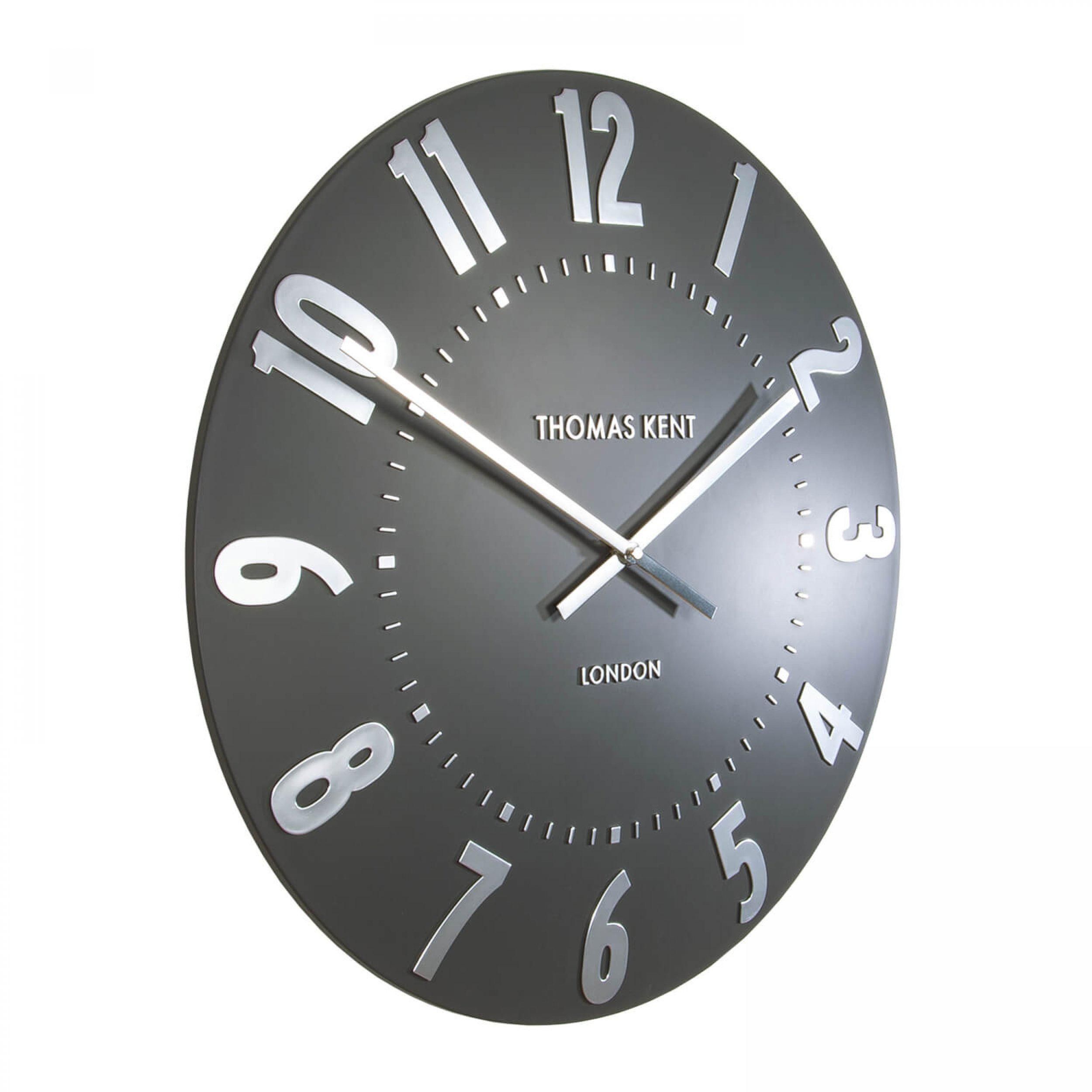 Mulberry Graphite Silver Large Wall Clock