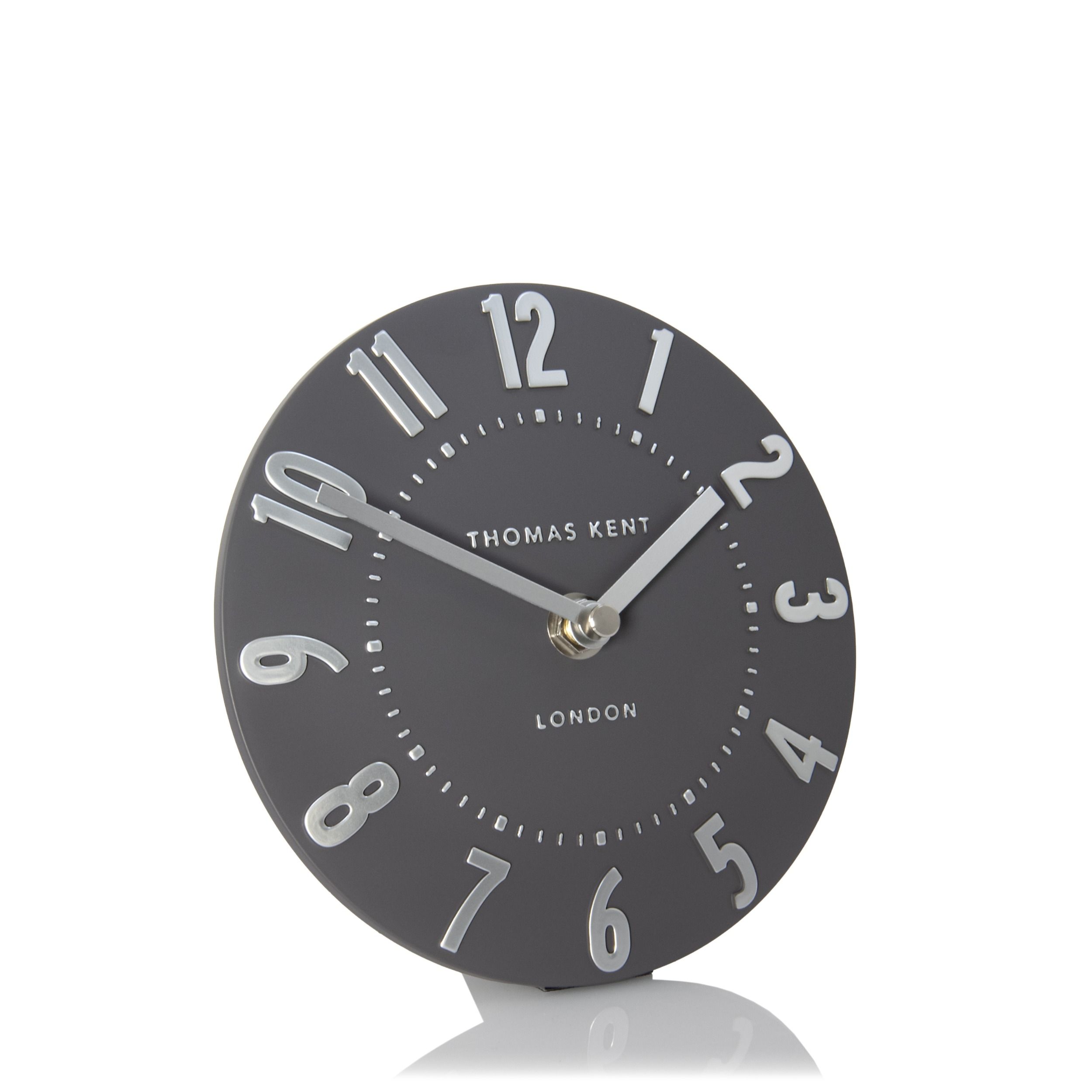 Mulberry Graphite Silver Mantel Clock